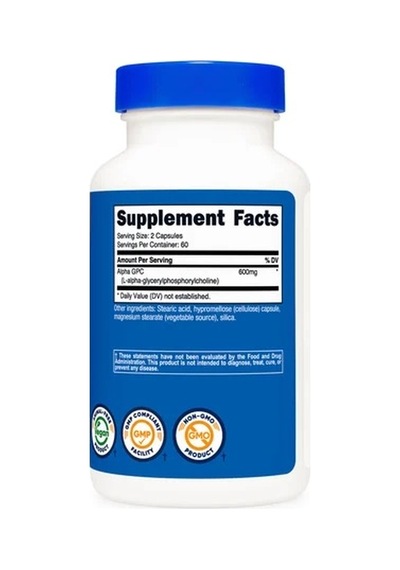 Alpha Gpc 600 Mg 120 Caspules Usa Menşei