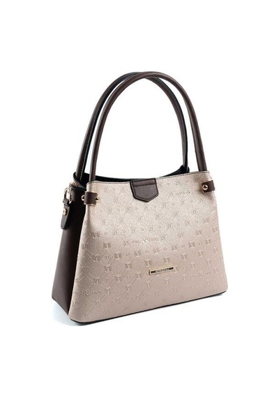 Silver Polo Sp1254 Kadın El Çantası Logolu Nut-kahve