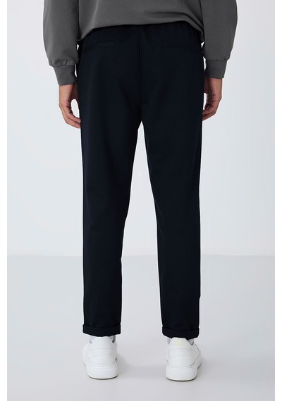 Tommy Life Lacivert Yüzeyi Dokulu Standart Fit Erkek Eşofman Alt - 82154