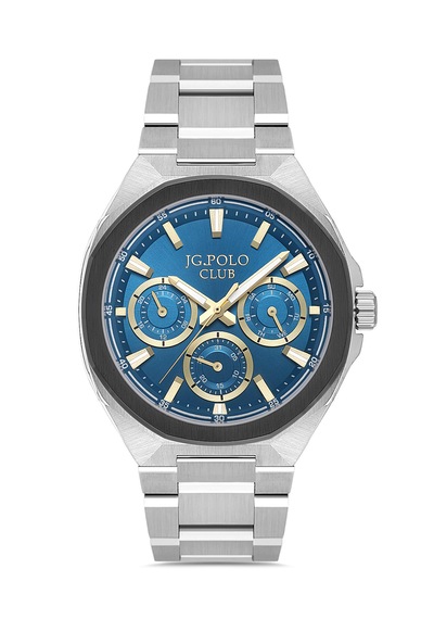 Jg.polo Club Jpc.0126 S04826m.2 Çalışır Fonksiyonlu Erkek Kol Saati. Gümüş