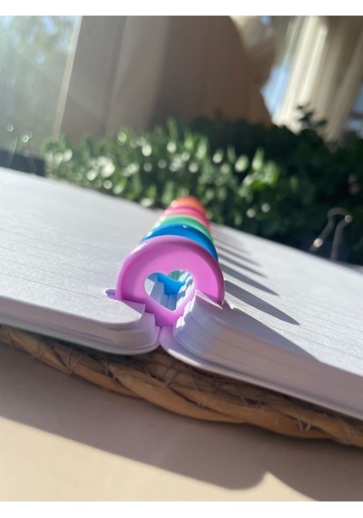 Yeni Nesil Kalp Spiralli Eğlenceli Çizgili Defter