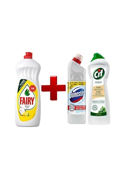 Domestos Fairy 650 Ml + Ultra Yoğun 750 Ml + Cif Krem 750 Ml Muht Diğer