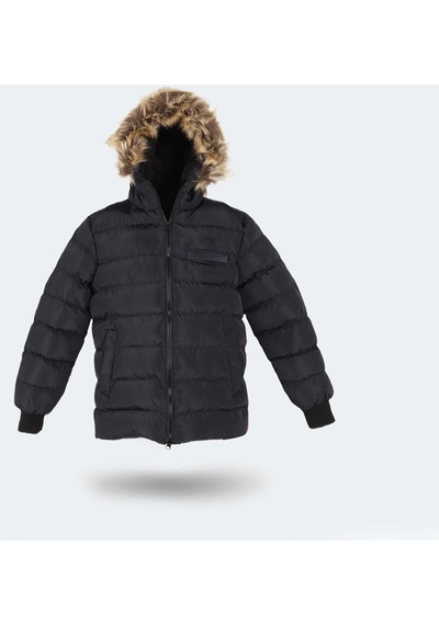 Slazenger CALISTO NEW Çocuk Kapüşonlu Şişme Lacivert Mont & Kaban