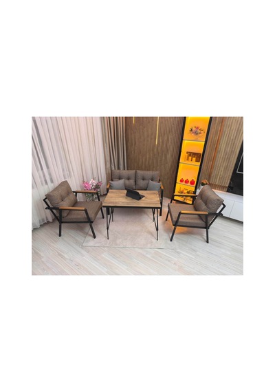 Houseart Balkon ,bahçe , Teras , Cafe ,salon , Metal Kanepe , Metal Kanepe Koltuk ,oturma Takımı 2-1-1 Masalı Takım Cappuccino Houseart Balkon ,bahçe , Teras , Cafe ,salon , Metal Kanepe , Metal Kanepe Koltuk ,oturma Takımı 2-1-1 Masalı Takım Cappuccino