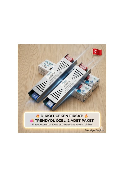 12v 300w -25a Ultra Slim Led Trafosu 2 Adet
