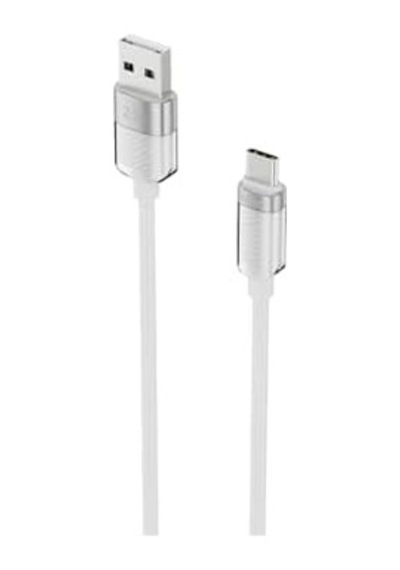 Knıt Glam 2.1a Hızlı Şarj Destekli, Usb-a To Type-c Şarj Ve Data Aktarım Kablosu, 1 Metre, Beyaz