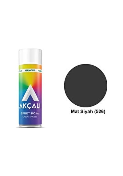 AKÇALI SPREY BOYA MAT SİYAH 526 12'Lİ KOLİ 400ML