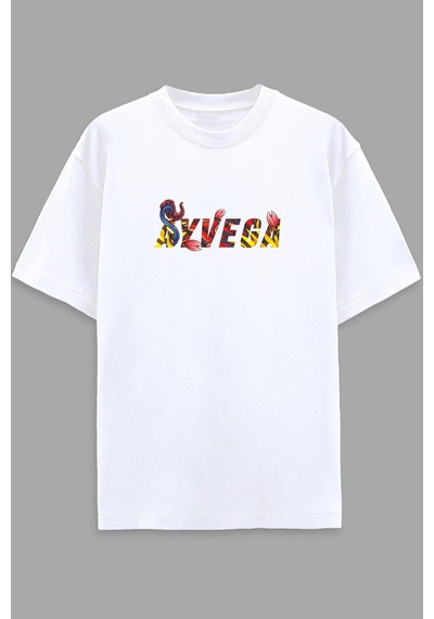 Noıssey Dragon Mountain Beyaz Oversize Unisex T-shirt