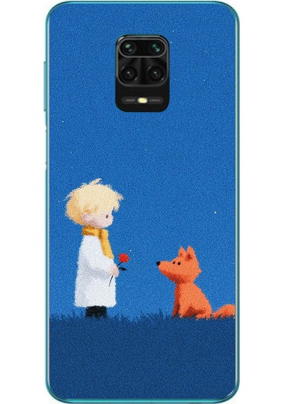 Redmi Note 9s Uyumlu Sarışın Çocuk Ve Köpek Baskılı Silikon Kılıf Renkli