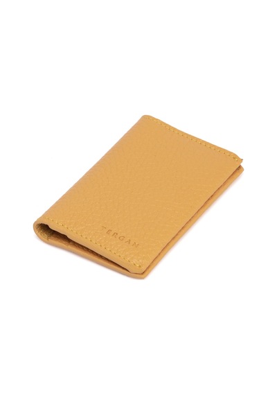 Tergan Sarı Unisex Deri Kredi Kartlık 00266H28
