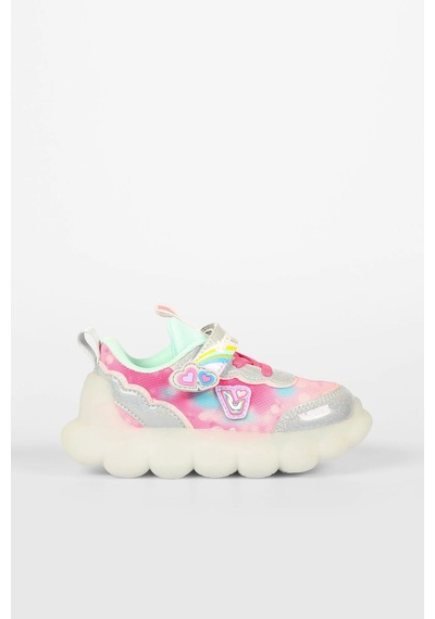 Vicco Kız Çocuk Gümüş Işıklı Balloon Sneaker Gümüş