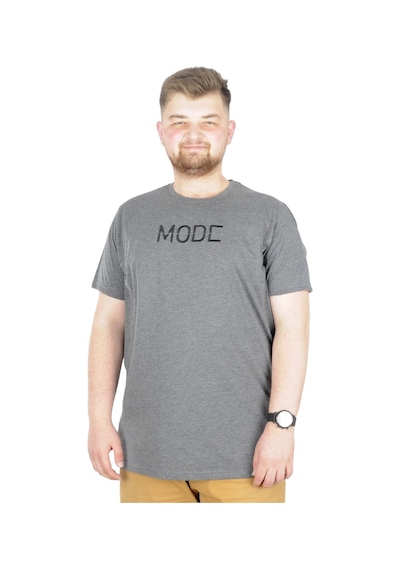 Mode Xl Büyük Beden T-Shirt Bisiklet Yaka Mode 22180 Antramelanj 001
