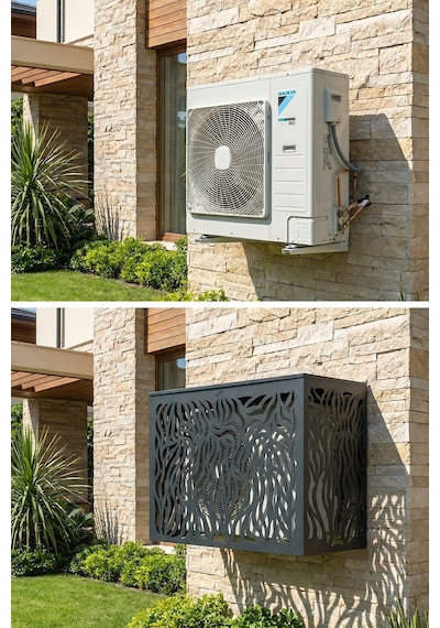 Klima Motoru/dış Ünite Gizleme/koruma Kafesi Xl 120x62x150 H Cormoran Antrasit