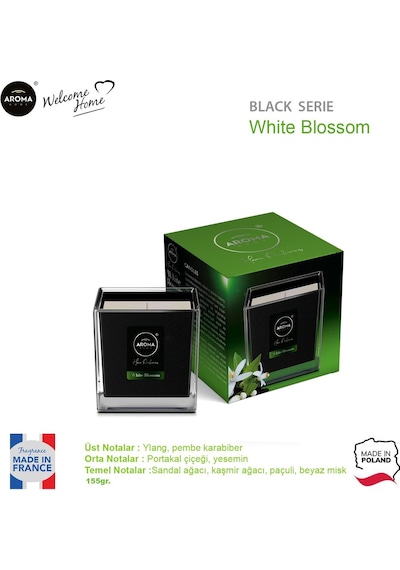 Aroma Home Black Series Kokulu Mum White Blossom 155 G