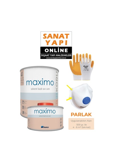 Maximo Sıvı Cam Parlak + Maske + Eldiven