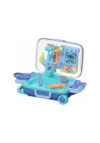 Stitch Lisanslı Çekçekli Bavul Doktor Seti 10+ Parça Eğitici Oyuncak 3+ Yaş
