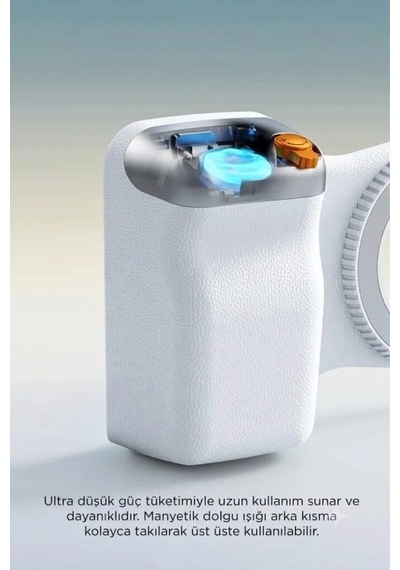 Telefon Tutucu Mıknatıslı Magsafe Uyumlu Bluetooth Deklanşör Kumandalı Tutucu Pcg01 Beyaz