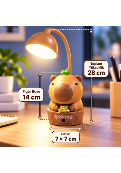 Kapibara Kalemtraşlı Şarjlı Led Masa Lambası, 2 Farklı Işık Modlu, 250 Mah Bataryalı, Esnek Boyunlu, Gizli Kalemtraşlı, Çocuk Odası Ve Masaüstü İçin Dekoratif Gece Lambası, Kml94 Kahverengi Kapibara Kalemtraşlı Şarjlı Led Masa Lambası, 2 Farklı Işık Modlu, 250 Mah Bataryalı, Esnek Boyunlu, Gizli Kalemtraşlı, Çocuk Odası Ve Masaüstü İçin Dekoratif Gece Lambası, Kml94 Kahverengi