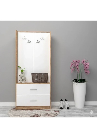 Alonsa 2 Kapaklı Portmanto Mdf Antrasit Alonsa 2 Kapaklı Portmanto Mdf Antrasit