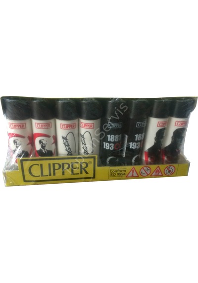 Clipper Atatürk Desenli Classic Taşlı Cakmak 48 Adet 7119