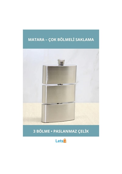3 Katlı Paslanmaz Çelik Taşınabilir Matara Çok Renkli