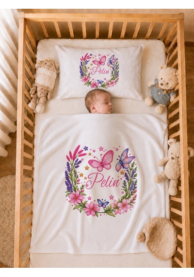 Pia Baby Kız Bebek Hastane Çıkışı 5 Parça Tulum Seti %100 Pamuk İsme Özel Organik Baskılı 2088tybyx Ekru