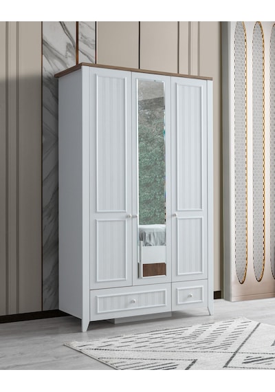 Yalı Modern 3 Kapaklı Aynalı Elbise Dolabı 125 60 211