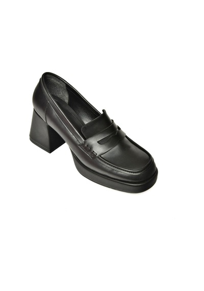 Fox Shoes T569013709 Siyah Kalın Topuklu Kadın Ayakkabı Siyah