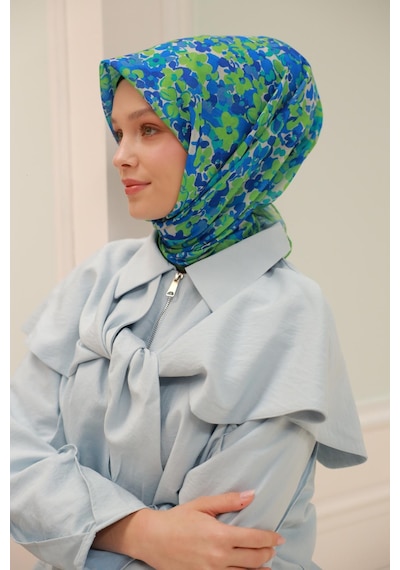 Silk Home Soft Eşarp 73081-13 Taş, Saks, Yeşil, Mavi