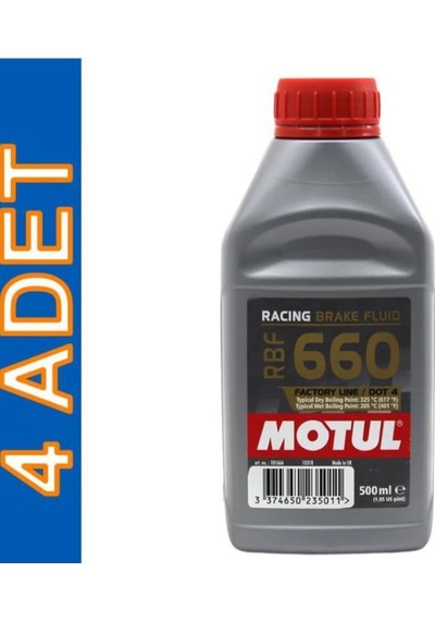 Motul Rbf 660 Fl Dot 4 500 Ml Sentetik Fren Hidrolik Yağı 4 Adet