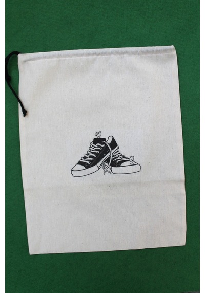 2 Adet Sport Shoes Baskılı Keten Ayakkabı Poşeti - Ayakkabı Düzen