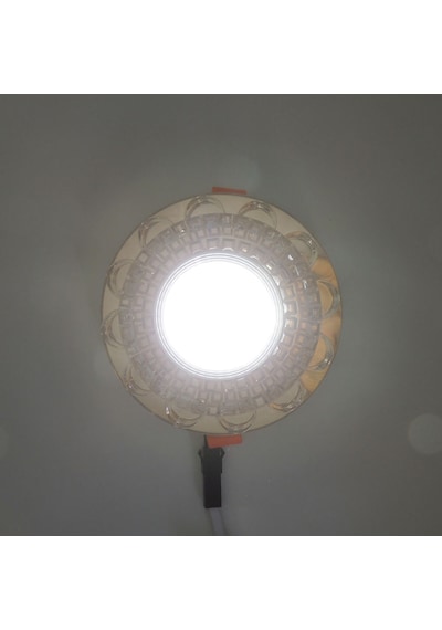 Gold Kristal Cam Sıva Altı Spot Cob Led Armatür Beyaz Gün Işığı Gold