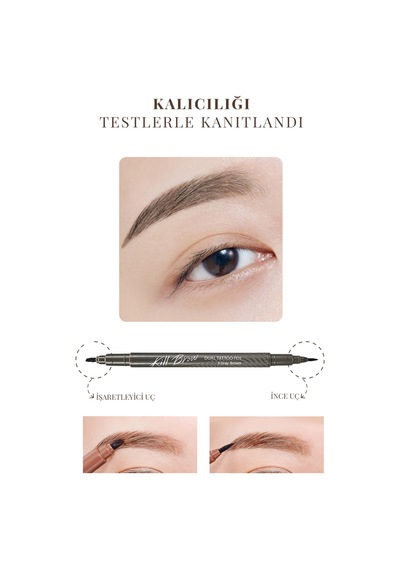 Clio Kill Brow Dual Tattoo Pen Set 03 Gray Brown