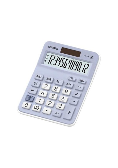 Masa Üstü Hesap Makinesi 12 Haneli Açık Mavi Renk 124-Pembe