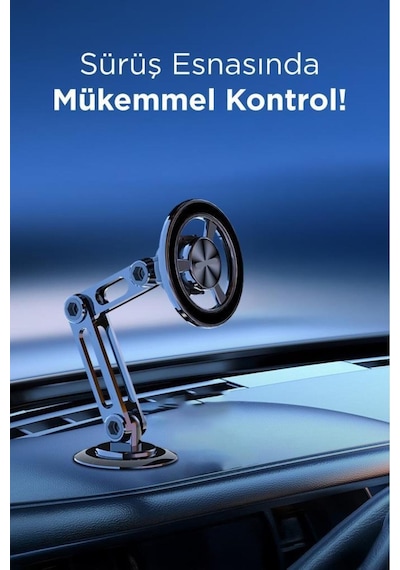 052 Metal Manyetik Telefon Tutucu Güçlü Mıknatıslı, 360 Hareketli -