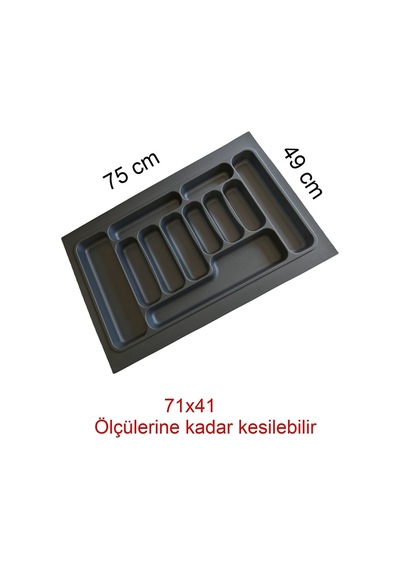 75/49 Cm 2'li Takım Cekmece Içi Kasıklık Ve Kepçelik Grı 69/40 Cm Kadar Kesılebılır Gri