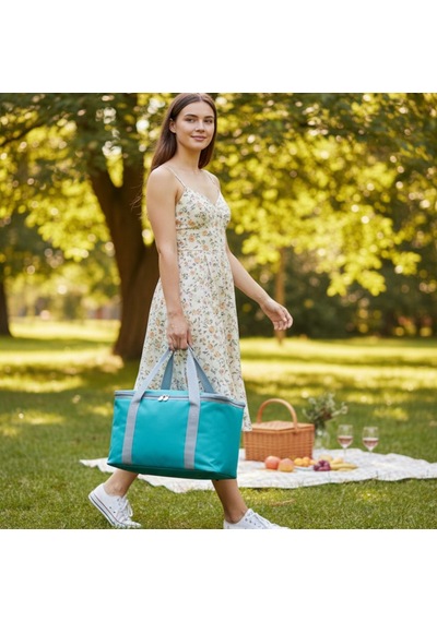 20 Lt Eco Termal Çanta -piknik Çantası,soğutucu Buzluk Çanta-308 Turkuaz
