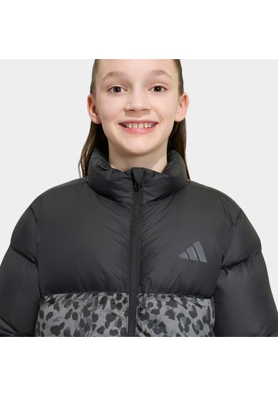 Adidas Synthetic Down Allover Print Çocuk Siyah Mont Kh0202