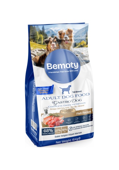 Bemoty Balıklı Yetişkin Köpek Maması 15 KG