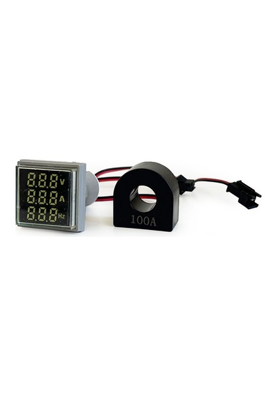 3'lü Volt Amper Hertz Ölçüm Voltmetre Ac60-500v 0-100a 20-75hz