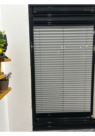 Kidmex Plise Gece Gündüz Katlanır Cam Balkon Perdesi - Ofis Perdesi - Mutfak Perdesi - Salon Perdesi