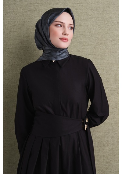 Armine Sura İpek Eşarp 2026-2027 - Sonbahar Kış-asm9630 Füme