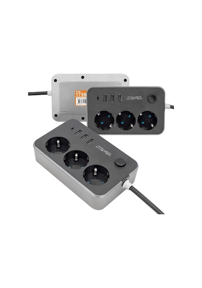 Powermaster PM-17564 3 USB ÇIKIŞLI 10A-2500W 1.8 METRE Kablolu 3' Powermaster PM-17564 3 USB ÇIKIŞLI 10A-2500W 1.8 METRE Kablolu 3'