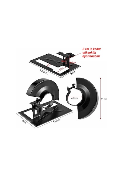 Rox Wood 0281 Avuç Taşlama Makinesi Sunta Kesme Aparatı 100 Mm
