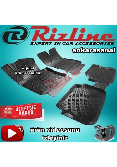 Vw Caddy 3D Paspas Havuzlu Siyah 2003-2010 Arası 4 Prç N11.31489