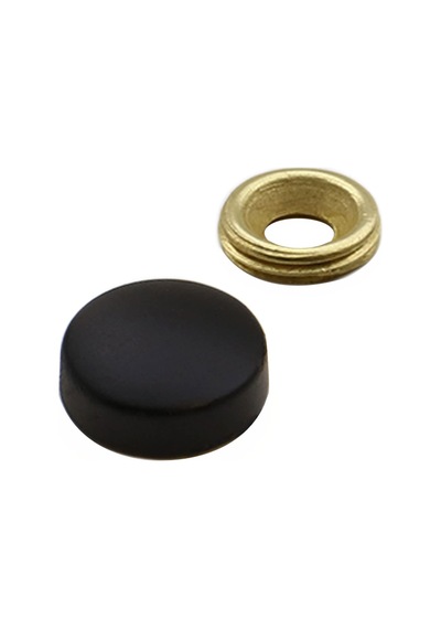 Badem10 10 Adet Dekoratif Vida Kapağı Kapatıcı 15 Mm Mat Siyah Vida Tapası Tıpası