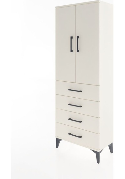 Arges Dolap 3 Raflı 4 Çekmeceli 2 Kapaklı 60x30x163 Aytaşı-aytaşı Aytası