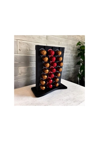 Gıdaya Uygun Nespresso Kapsül Standı Siyah 25x21x9 Cm Kahve Kapsül Düzenleyici Stant Organizer Diğer