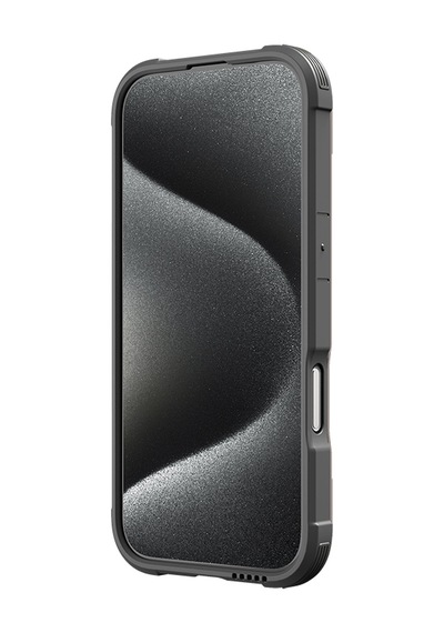 Apple Uyumlu iPhone 16 Kılıf Magsafe Airbagli Raptic Shield Serisi Şeffaf Arka Yüzey Kapak Kahverengi Kahverengi