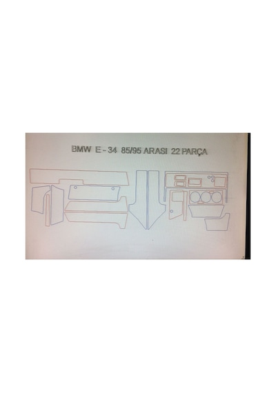 Bmw E34 1988-1995 22 Parça Torpido Kaplama Renk Gri